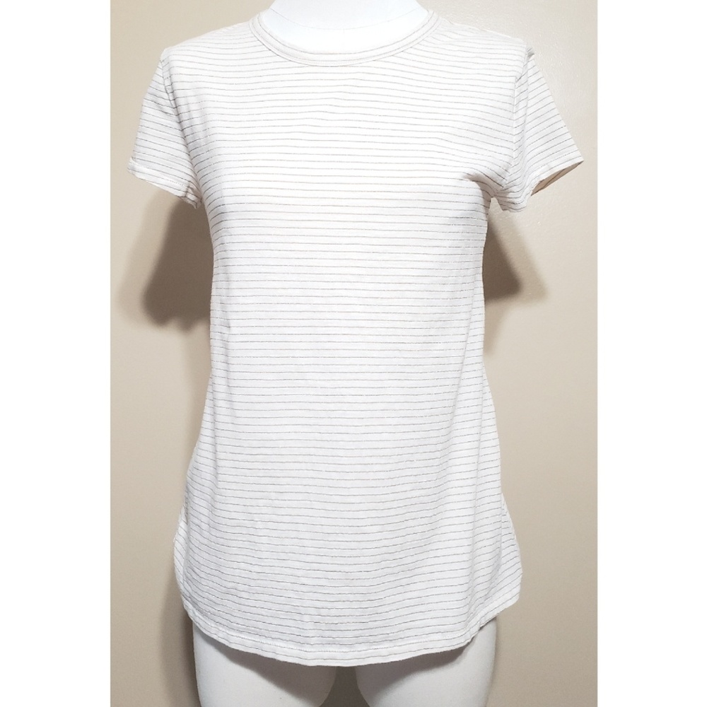 Loft Vintage Soft Gold Stripes Top